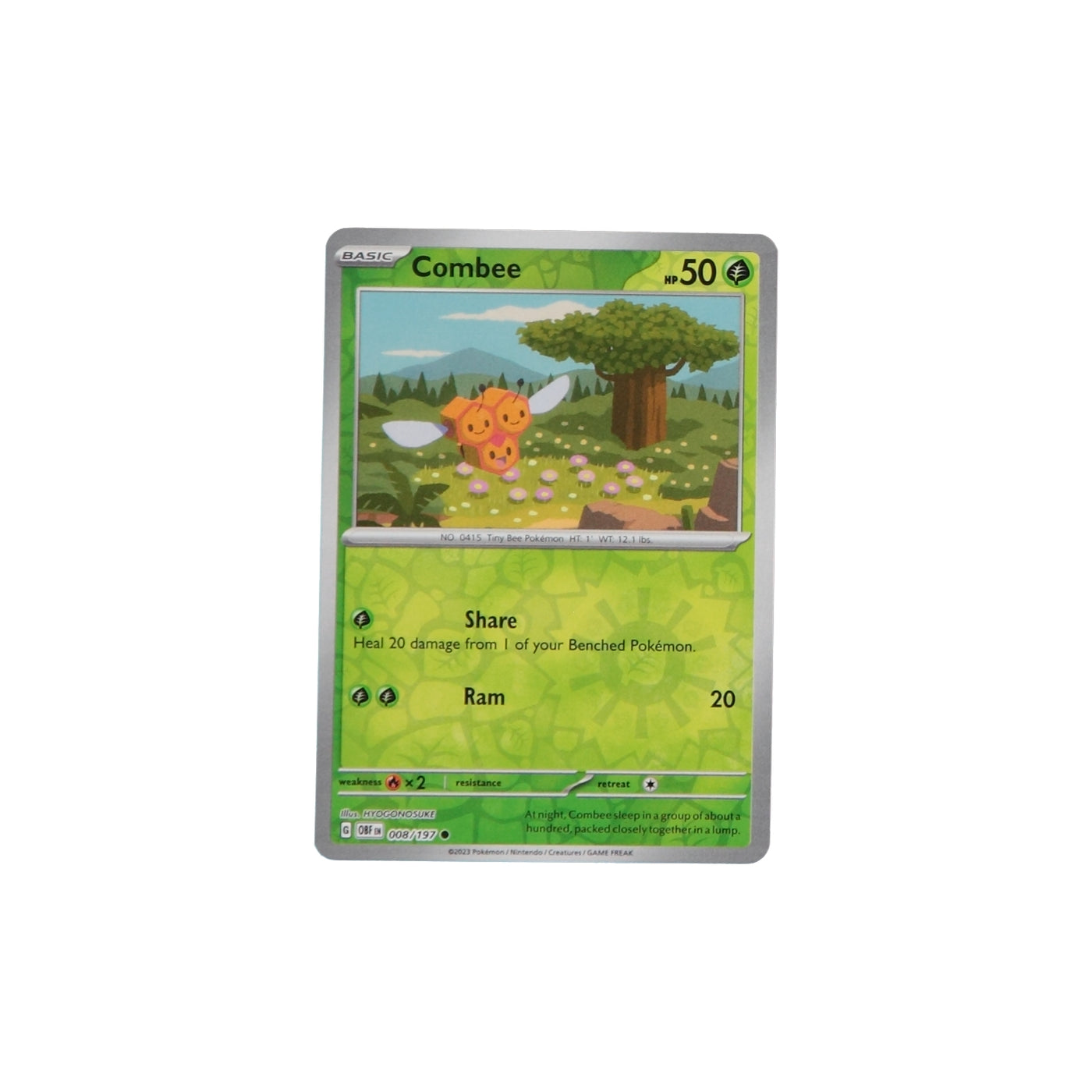Pokemon TCG SV3 Obsidian Flames 008/197 Combee Rev Holo Card - stylecreep.com