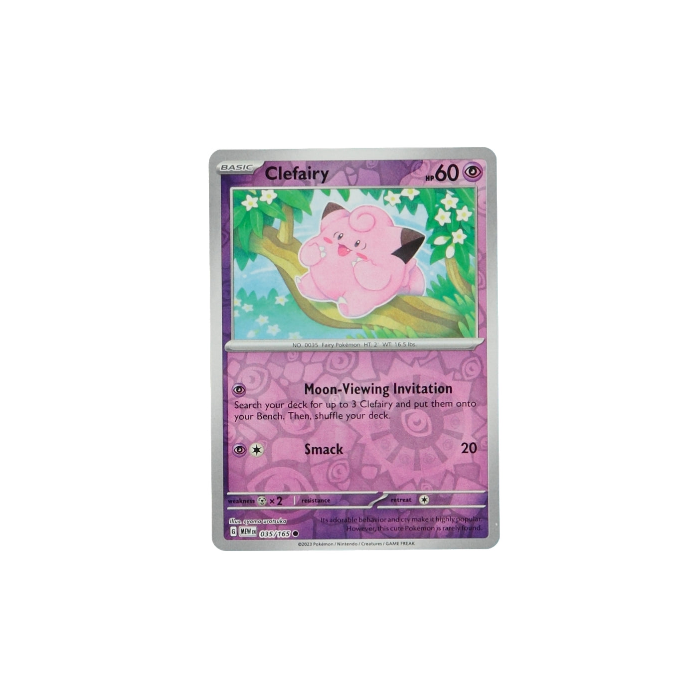 Pokemon TCG SV 3.5 151 035/165 Clefairy Rev Holo Card - stylecreep.com