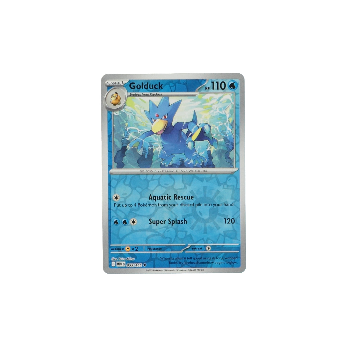 Pokemon TCG SV 3.5 151 055/165 Golduck Rev Holo Card - stylecreep.com