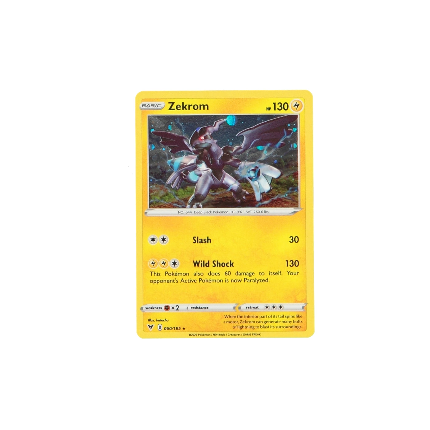 Pokemon TCG Vivid Voltage 060/185 Zekrom Holo (Galaxy) Card - stylecreep.com