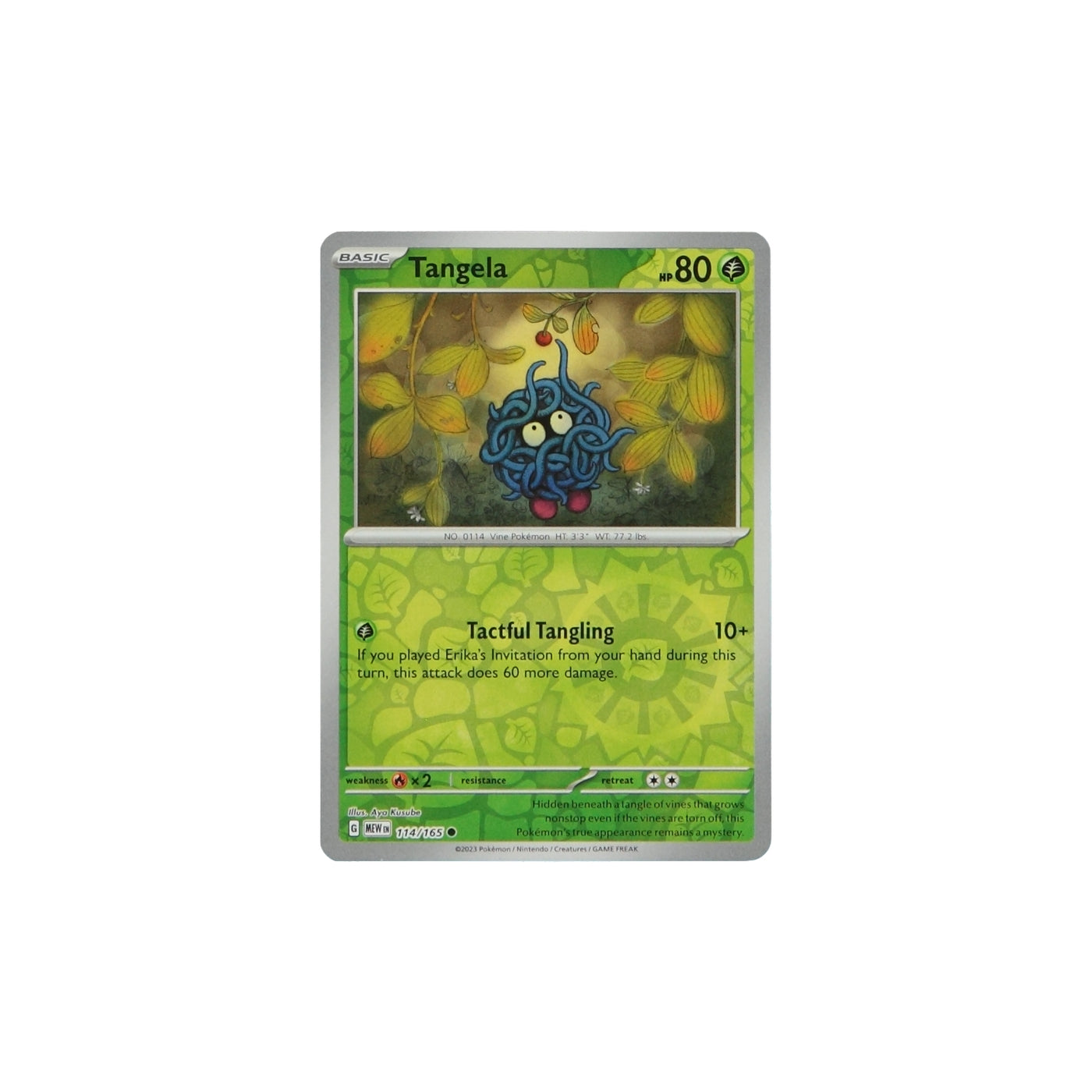Pokemon TCG SV 3.5 151 114/165 Tangela Rev Holo Card - stylecreep.com
