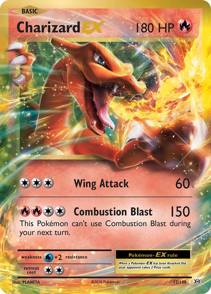 Pokemon XY Evolutions Charizard EX 12/108 Holofoil Card