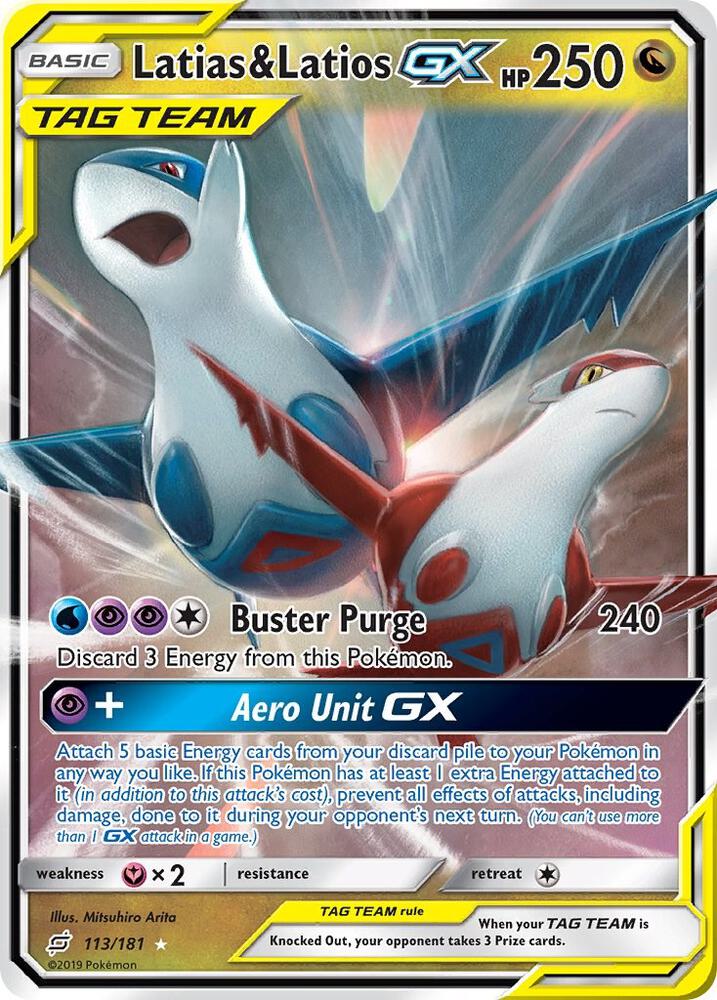 Pokemon Team Up Latias & Latios GX 113/181 Ultra Rare Card