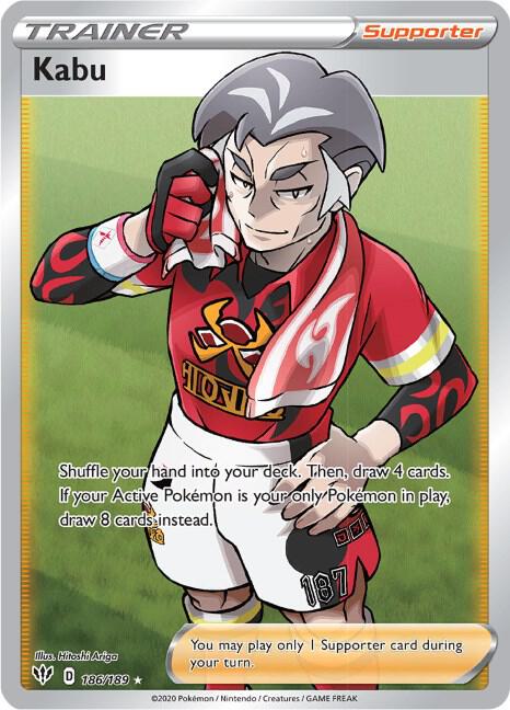 Pokemon Darkness Ablaze Kabu 186/189 Ultra Rare Holo Card