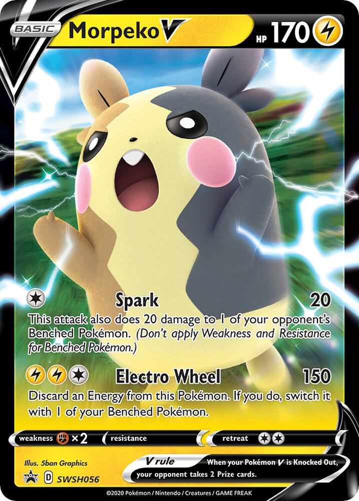 Pokemon Sword & Shield Promo Morpeko V SWSH056 Holo Card - stylecreep.com