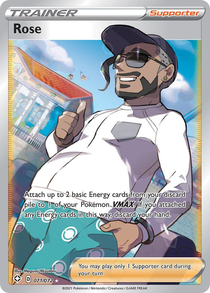 Pokemon Shining Fates Rose 071/072 Ultra Rare Card