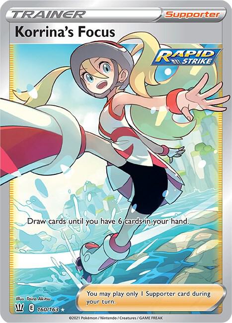 Pokemon Battle Styles Korrina's Focus 160/163 Ultra Rare Holofoil Card
