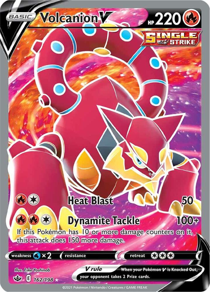Pokemon Chilling Reign Volcanion V 162/198 Ultra Rare Holofoil Card