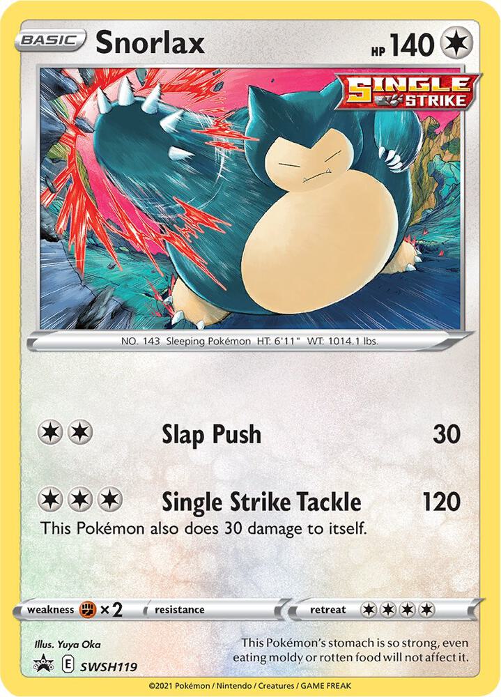 Pokemon Sword & Shield Promo Snorlax SWSH119 Holo Card - stylecreep.com
