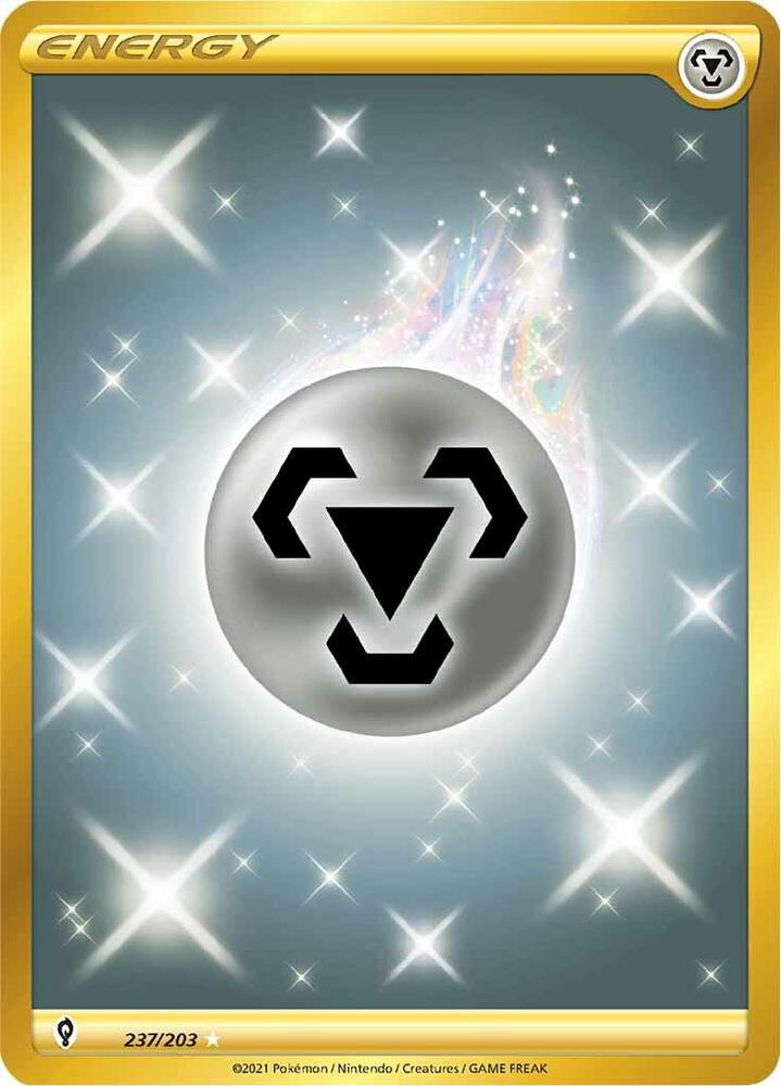 Pokemon Evolving Skies Metal Energy 237/203 Secret Rare Holo Card