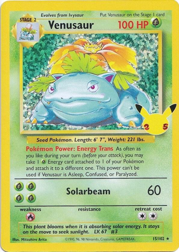 Pokemon Celebrations Venusaur 15/102 Classic Collection Holo Card - stylecreep.com