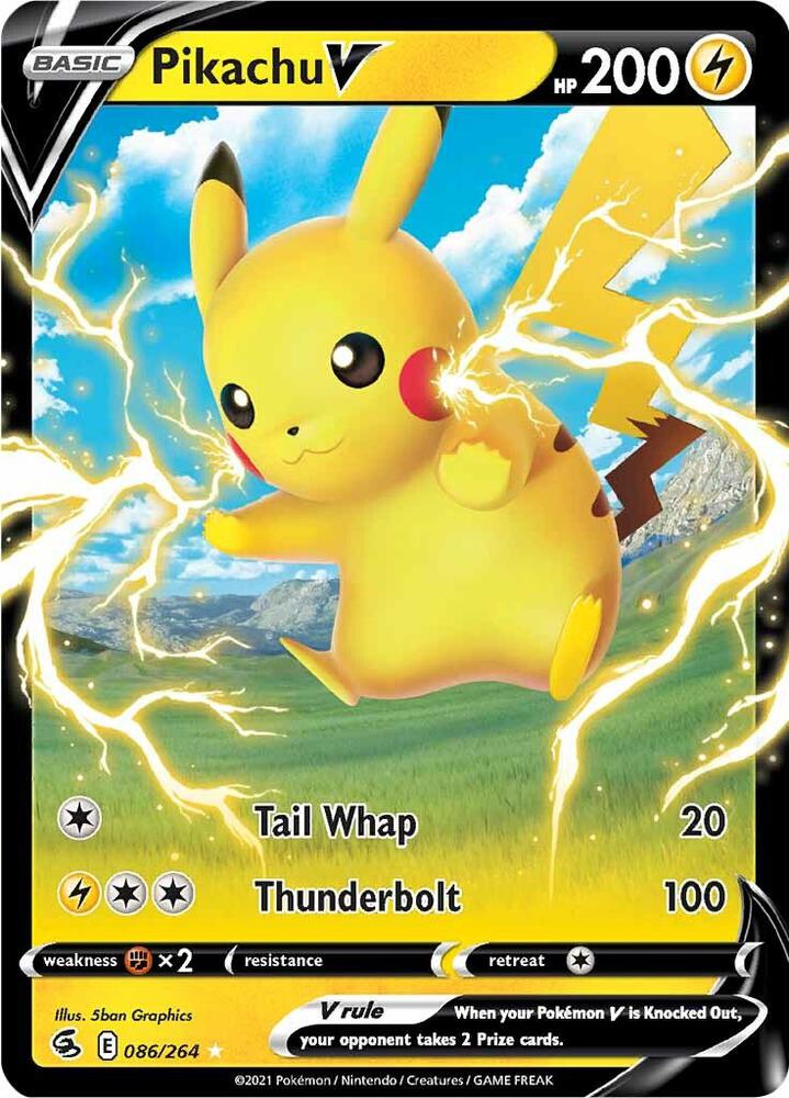 Pokemon Fusion Strike Pikachu V 086/264 Ultra Rare Holo Card