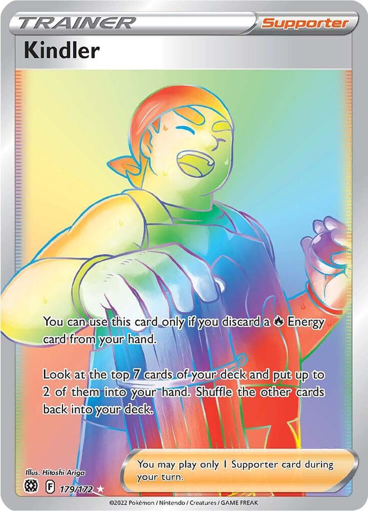Pokemon Brilliant Stars Kindler 179/172 Secret Rare Holofoil Card