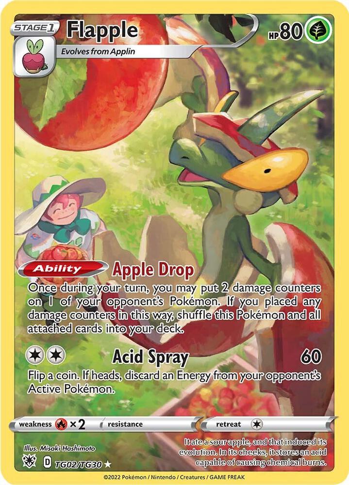 Pokemon Astral Radiance Flapple TG02/TG30 Ultra Rare Holofoil Card - stylecreep.com
