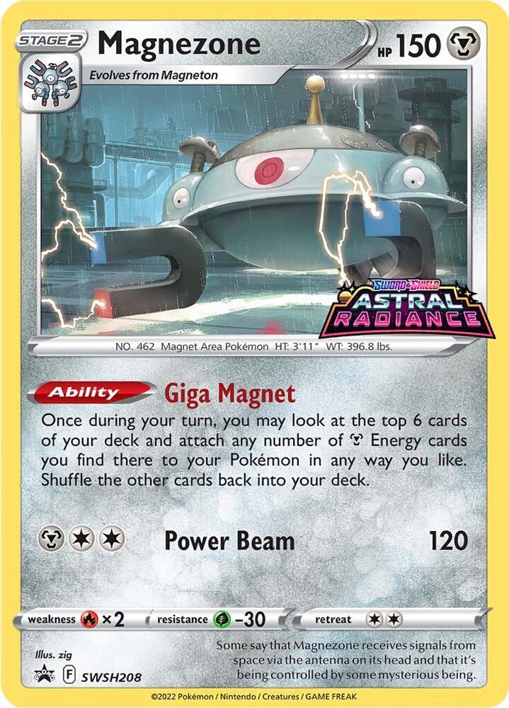 Pokemon Sword & Shield Promo Magnezone SWSH208 Holo Card - stylecreep.com