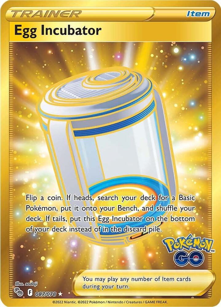 Pokemon Pokemon Go Egg Incubator 087/078 Secret Rare Holo Card