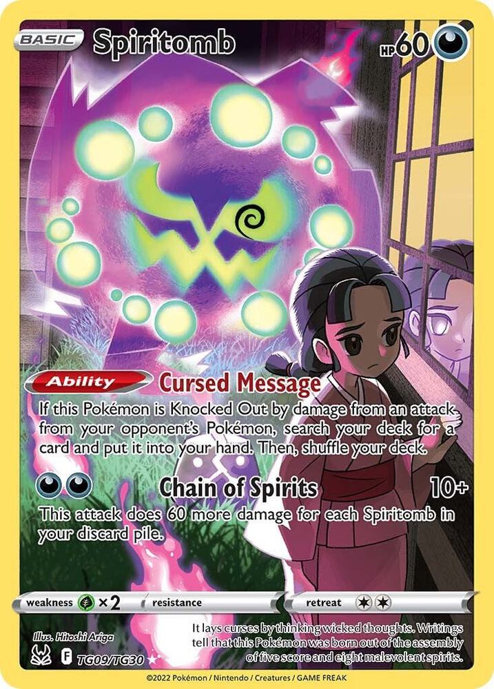 Pokemon Lost Origin Spiritomb TG09/TG30 Ultra Rare Holofoil Card - stylecreep.com