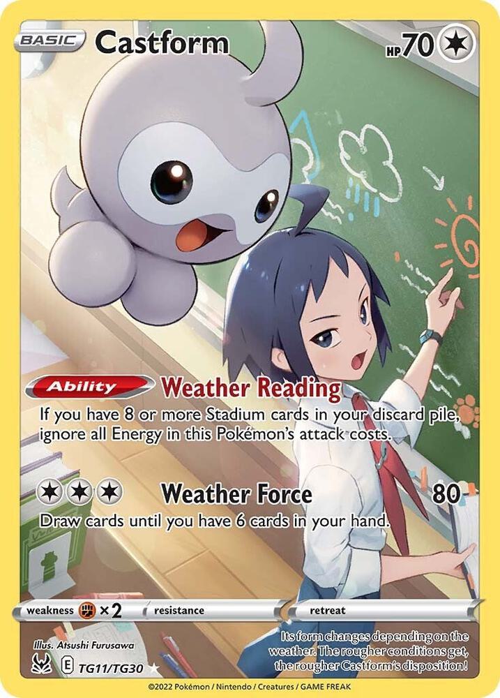 Pokemon Lost Origin Castform TG11/TG30 Ultra Rare Holofoil Card - stylecreep.com