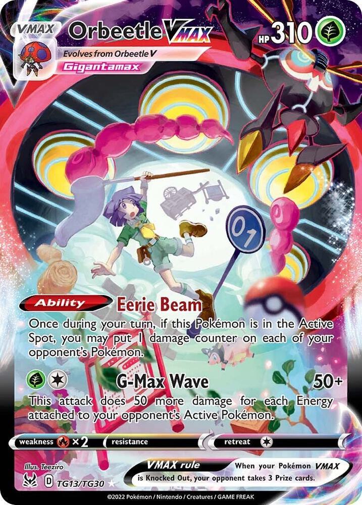 Pokemon Lost Origin Orbeetle VMAX TG13/TG30 Ultra Rare Holofoil Card