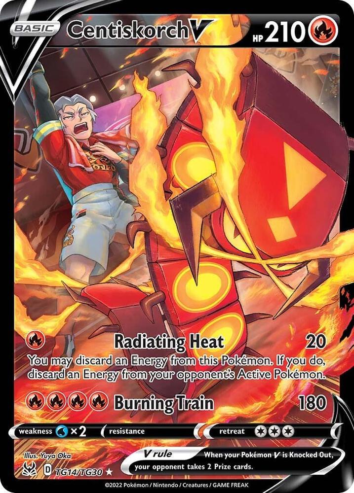Pokemon Lost Origin Centiskorch V TG14/TG30 Ultra Rare Holofoil Card