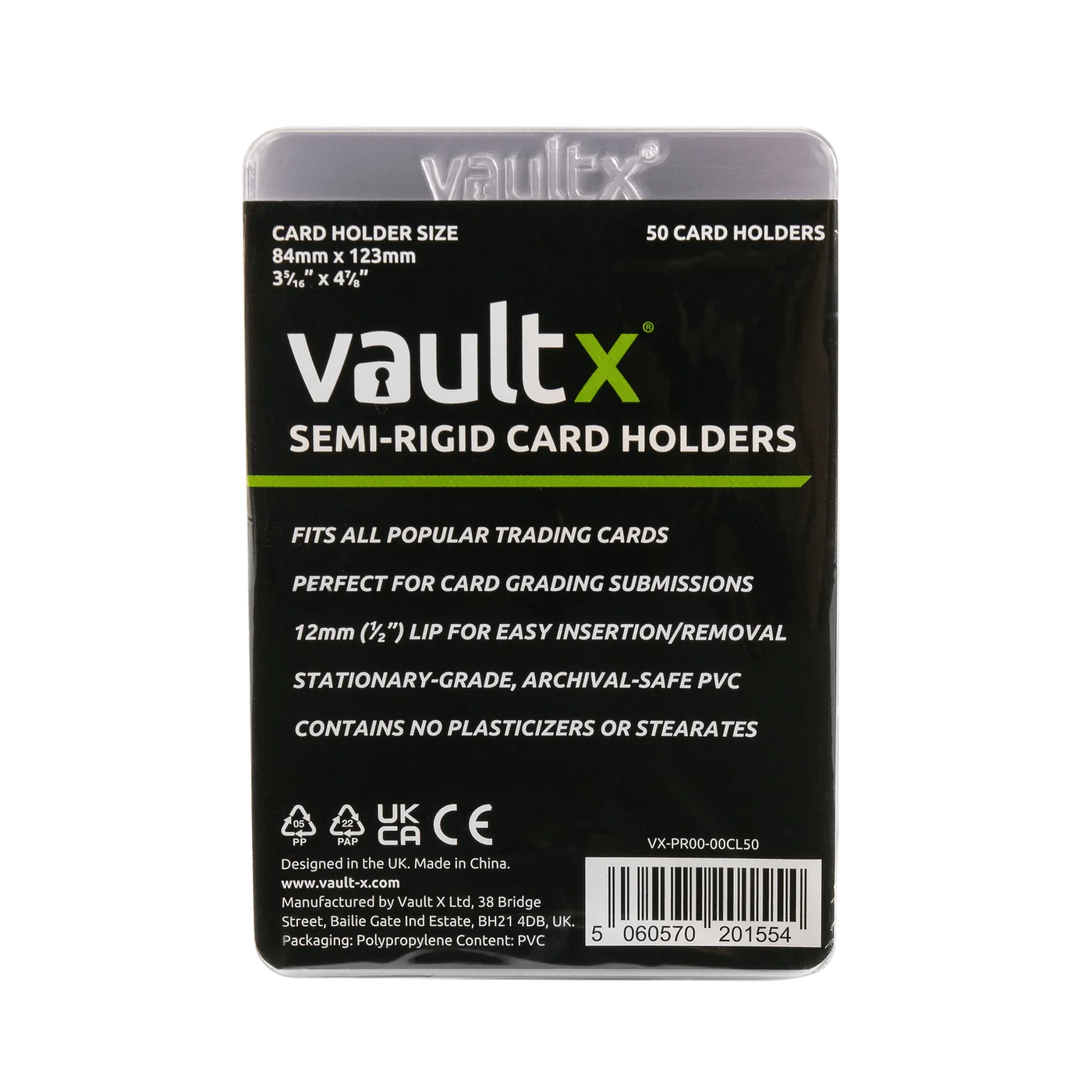 Vault X Semi-Rigid Card Holders (50PK)
