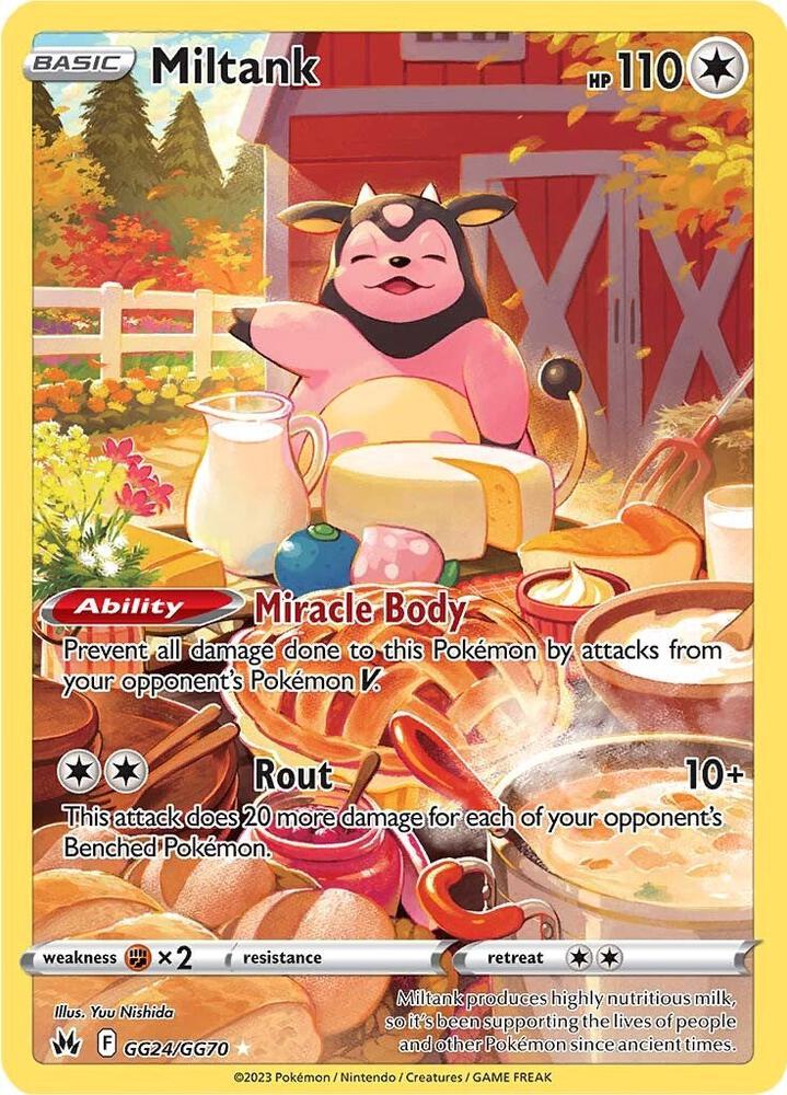 Pokemon Crown Zenith Miltank GG24/GG70 Ultra Rare Holofoil Card