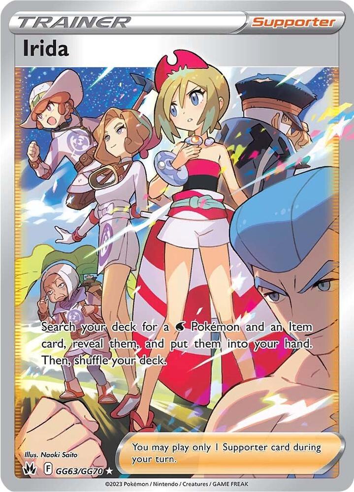 Pokemon Crown Zenith Irida GG63/GG70 Ultra Rare Holo Card