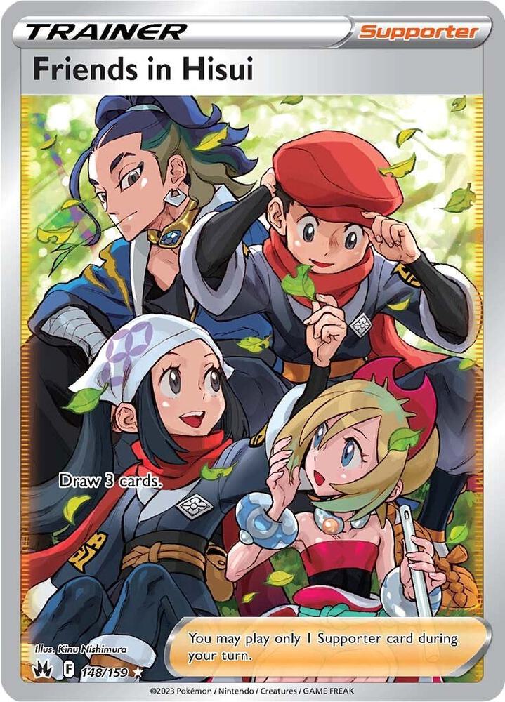 Pokemon Crown Zenith Friends In Hisui 148/159 Ultra Rare Holo Card