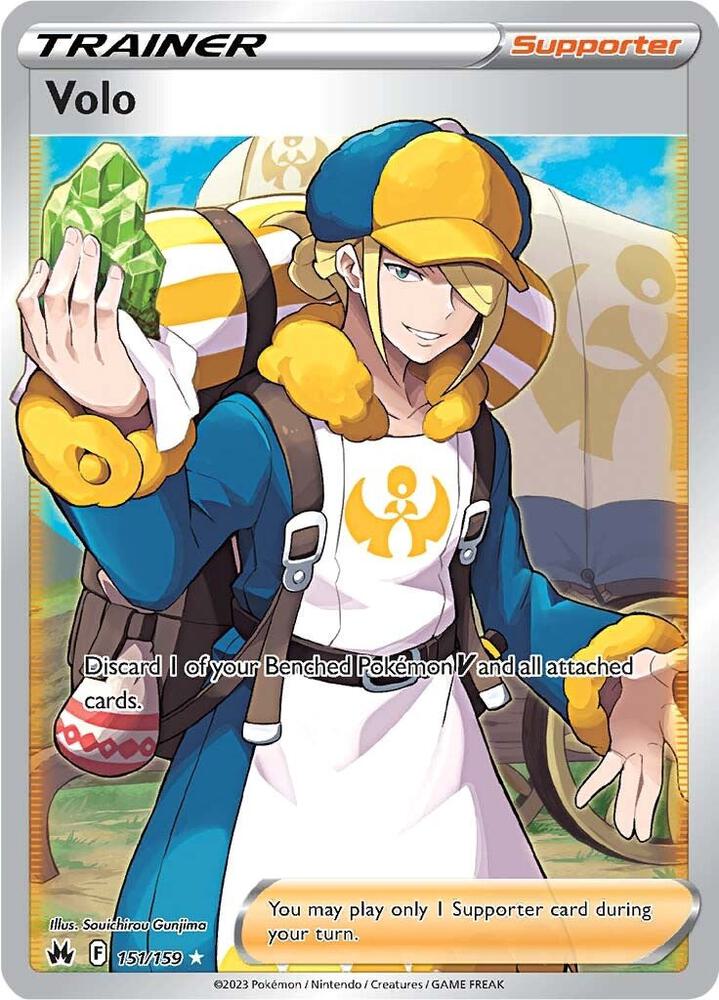 Pokemon Crown Zenith Volo 151/159 Ultra Rare Holo Card