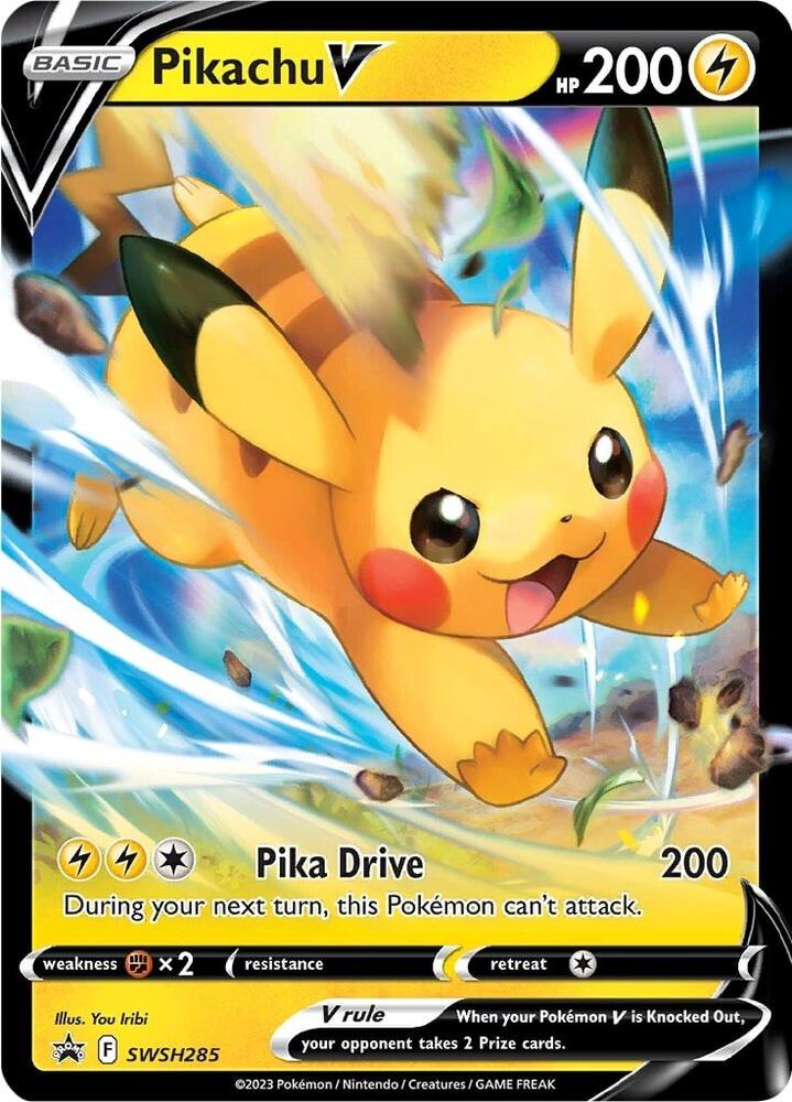 Pokemon Sword & Shield Promo Pikachu V SWSH285 Holo Card - stylecreep.com