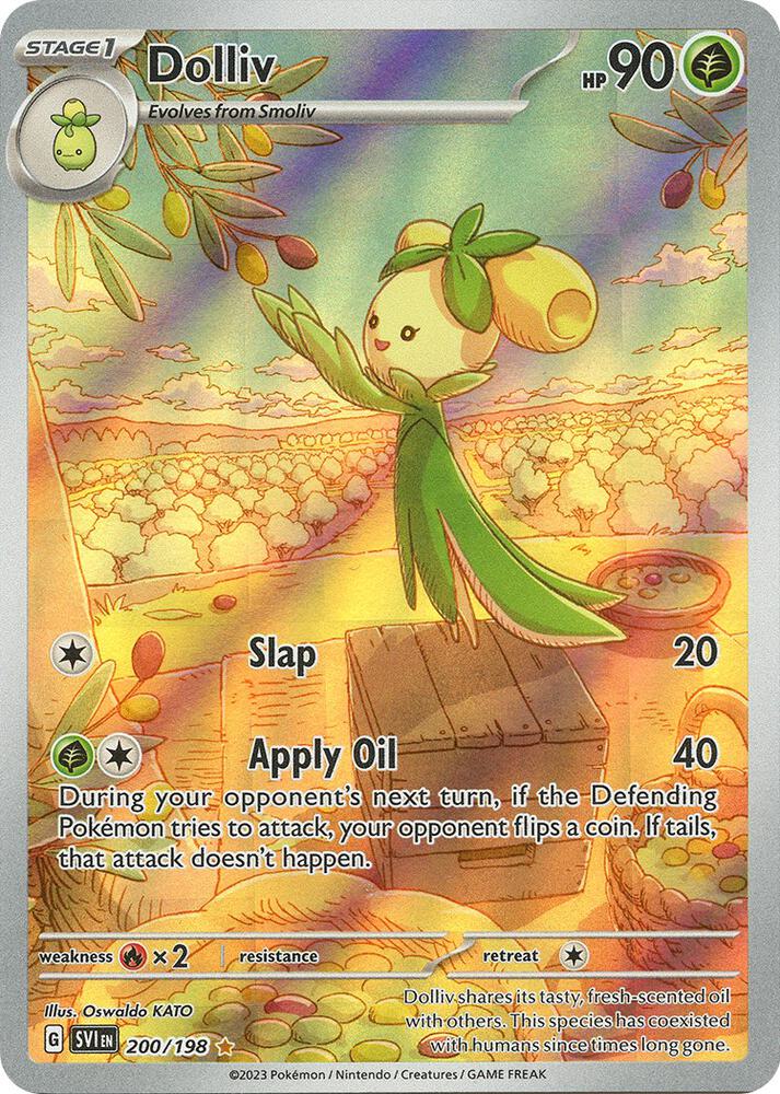 Pokemon Scarlet & Violet Base Set Dolliv 200/198 Illustration Rare Holofoil Card