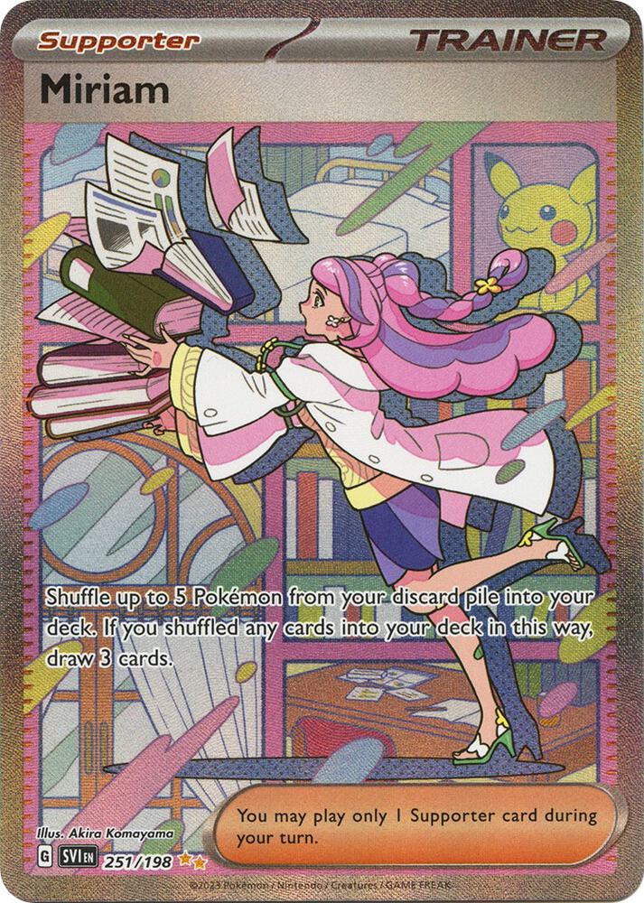 Pokemon Scarlet & Violet Base Set Miriam 251/198 Special Illustration Rare Holofoil Card