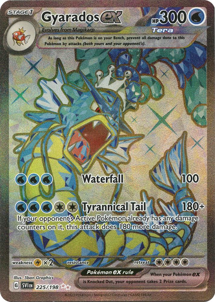 Pokemon Scarlet & Violet Base Set Gyarados ex 225/198 Ultra Rare Holo Card