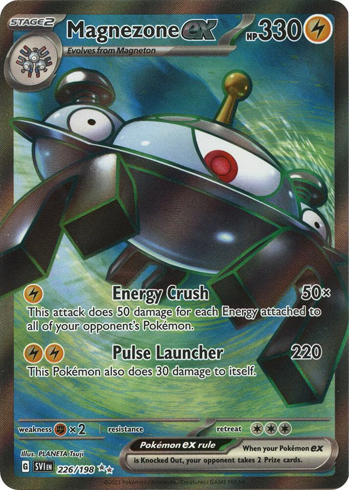 Pokemon Scarlet & Violet Base Set Magnezone ex 226/198 Ultra Rare Holo Card