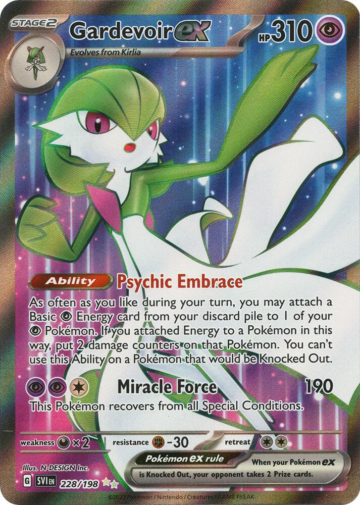 Pokemon Scarlet & Violet Base Set Gardevoir ex 228/198 Ultra Rare Holofoil Card