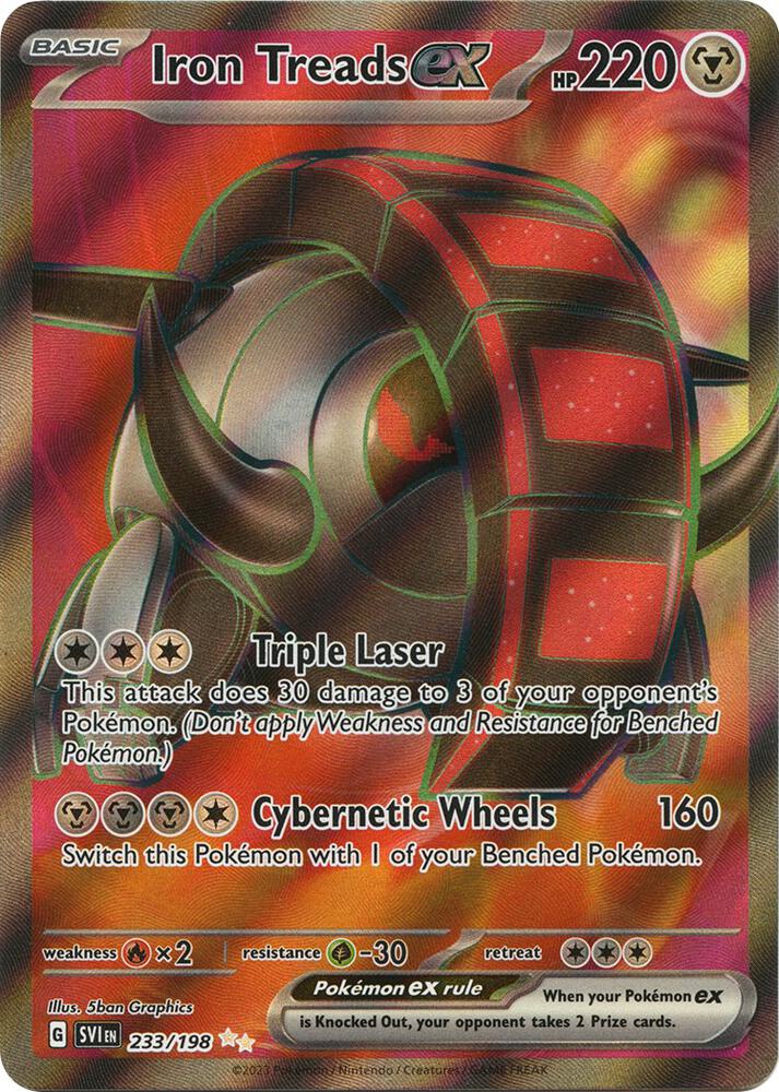 Pokemon Scarlet & Violet Iron Treads 233/198 Ultra Rare Holofoil Card