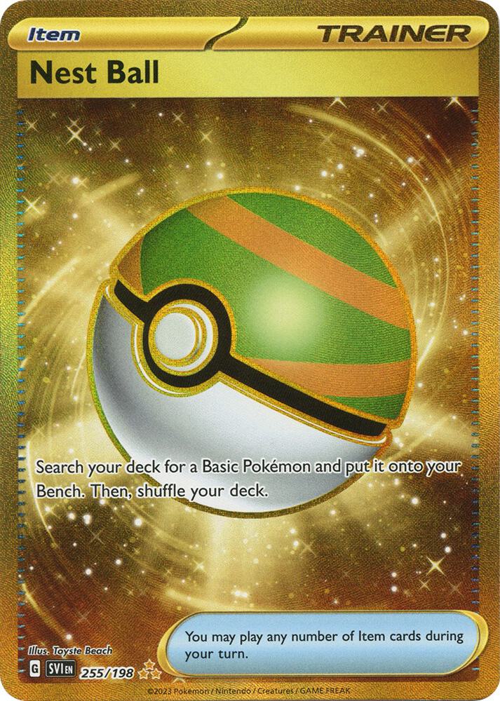 Pokemon Scarlet & Violet Nest Ball 255/198 Hyper Rare Holofoil Card