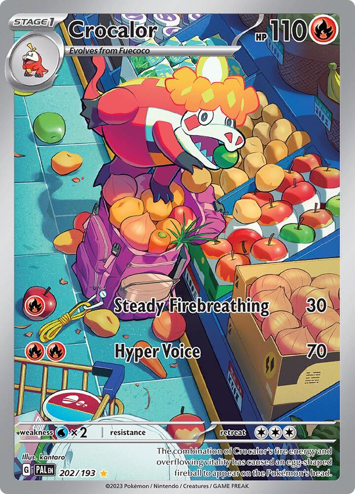Pokemon Paldea Evolved Crocalor 202/193 Illustration Rare Holofoil Card