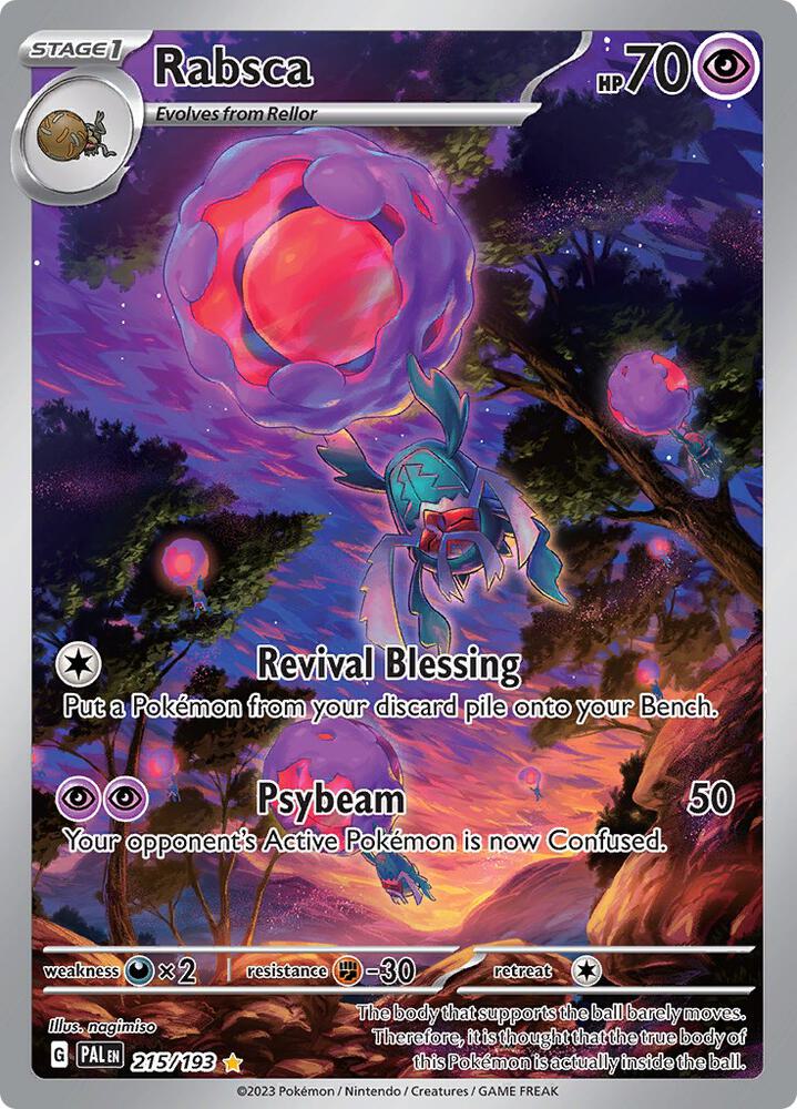 Pokemon Paldea Evolved Rabsca 215/193 Illustration Rare Holofoil Card