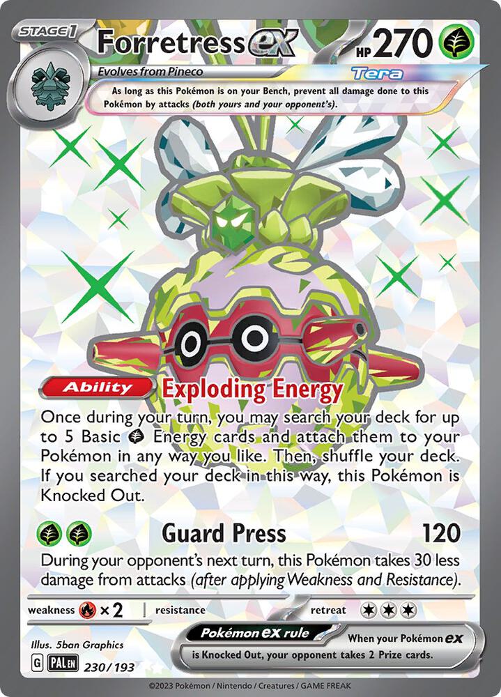 Pokemon Paldea Evolved Forretress ex 230/193 Ultra Rare Holofoil Card - stylecreep.com