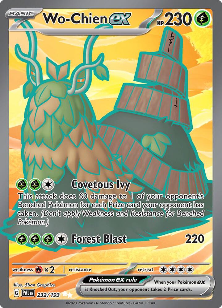 Pokemon Paldea Evolved Wo Chien ex 232/193 Ultra Rare Holo Card