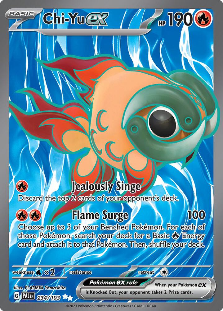 Pokemon Paldea Evolved Chi-Yu ex 234/193 Ultra Rare Holo Card