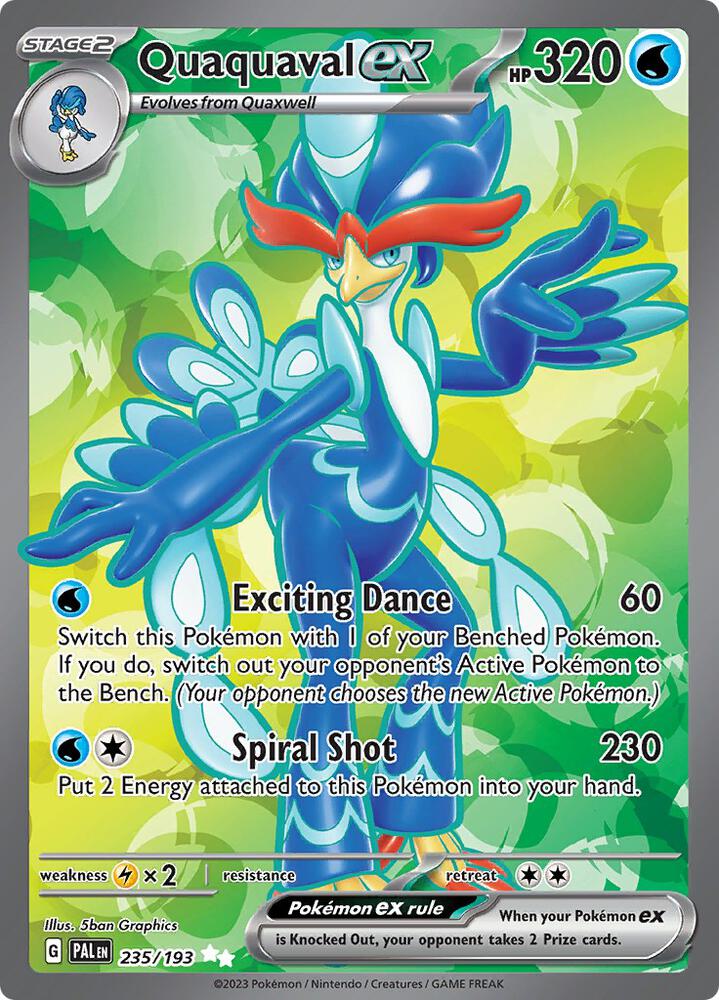 Pokemon Paldea Evolved Quaquaval ex 235/193 Ultra Rare Holo Card - stylecreep.com