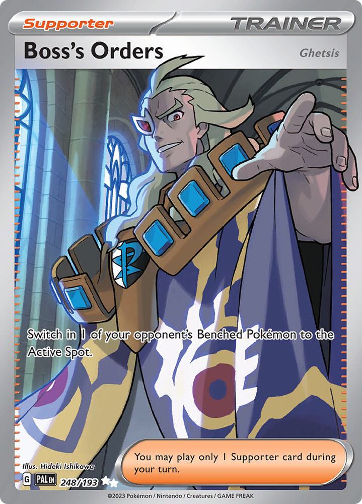 Pokemon Paldea Evolved Boss's Orders 248/193 Ultra Rare Holo Card