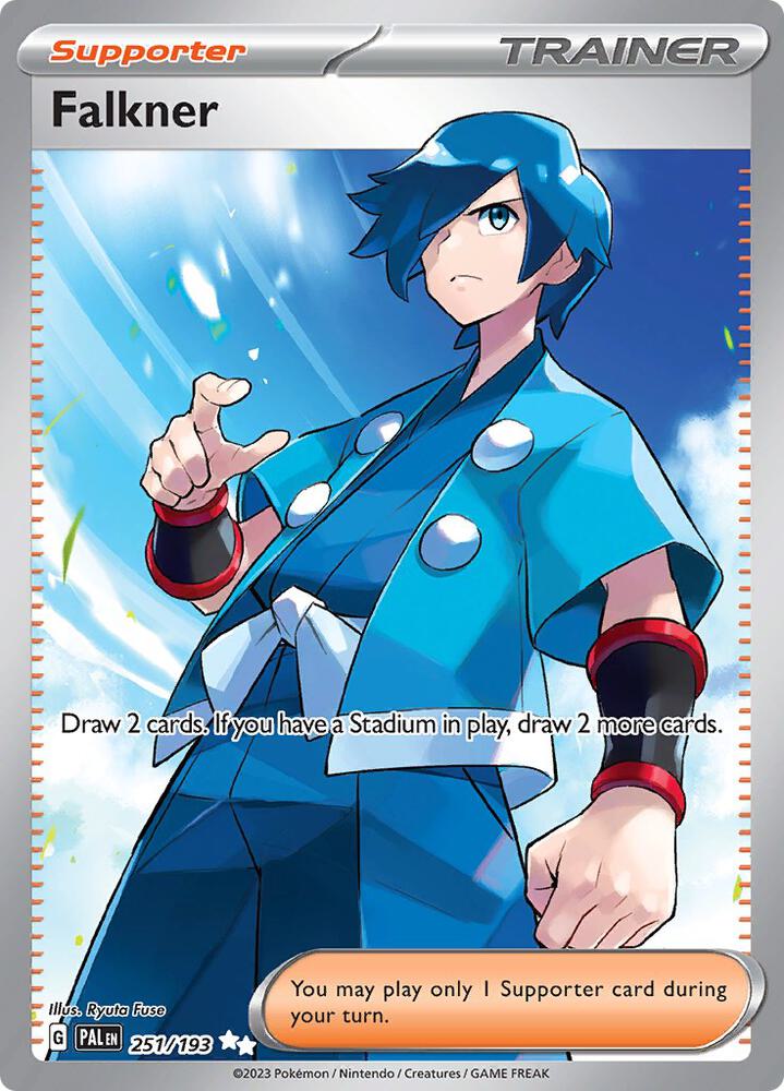 Pokemon Paldea Evolved Falkner 251/193 Ultra Rare Holo Card