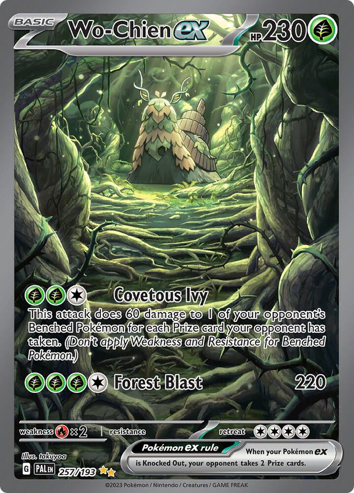 Pokemon Paldea Evolved Wo Chien ex 257/193 Special Illustration Rare Holo Card