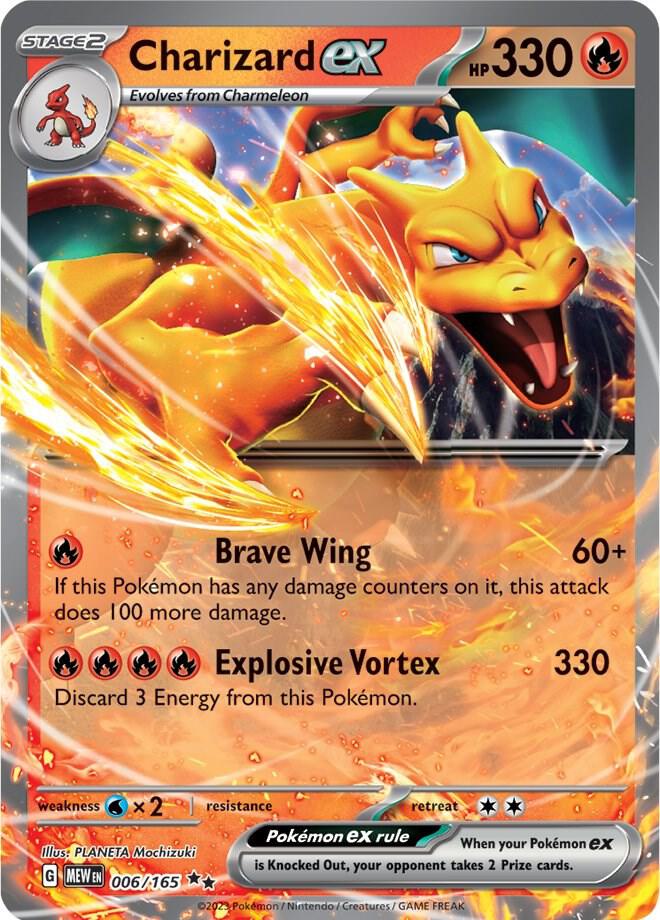Pokemon SV: 151 Charizard ex 006/165 Double Rare Holo Card