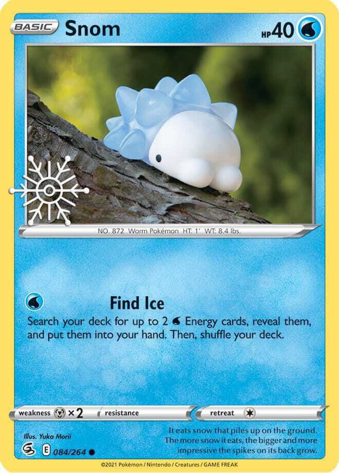 Pokemon SWSH Holiday Calander Snowflake Promo Snom 084/264 Card (SEALED) - stylecreep.com