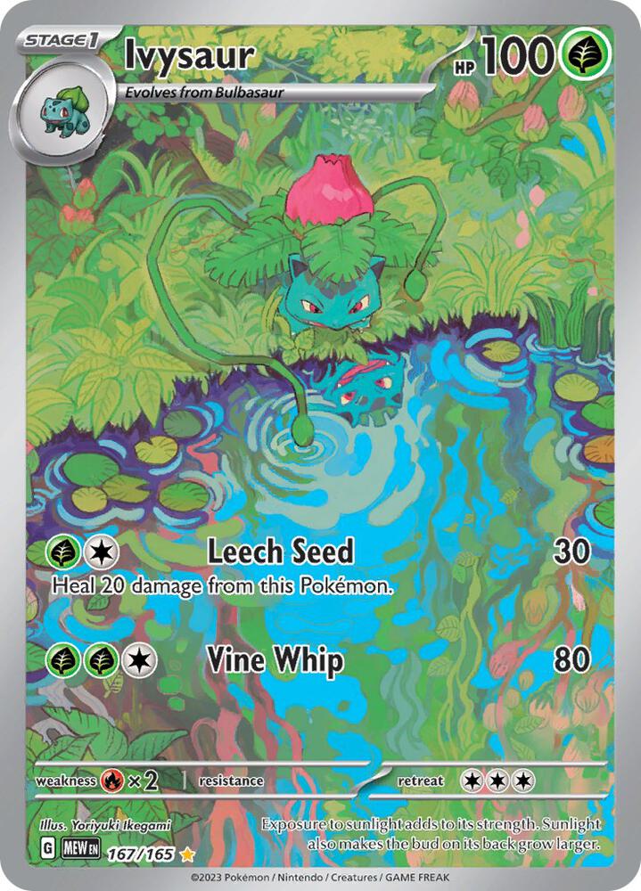 Pokemon SV: 151 Ivysaur 167/165 Illustration Rare Holofoil Card