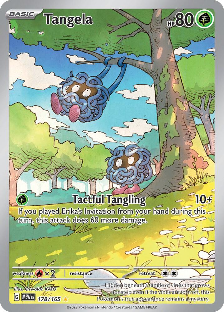 Pokemon SV: 151 Tangela 178/165 Illustration Rare Holofoil Card